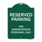 Signmission Reserved Parking For Administrative Personnel Heavy-Gauge Aluminum Sign, 24" x 18", GW-1824-9764 A-DES-GW-1824-9764 - alternate 1